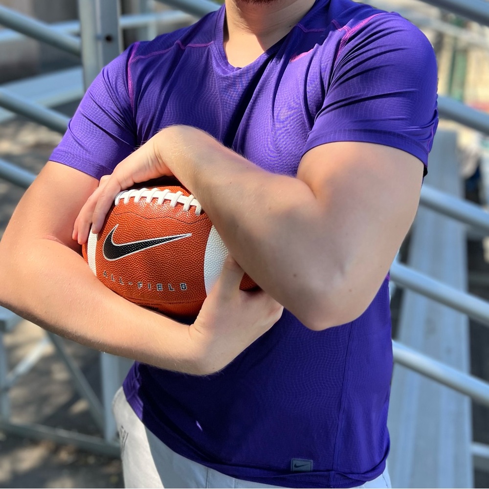 NIKE MEN 801239 Purple Short Sleeve Performance Tee SHIRT PRO DRI FIT FITTED NET